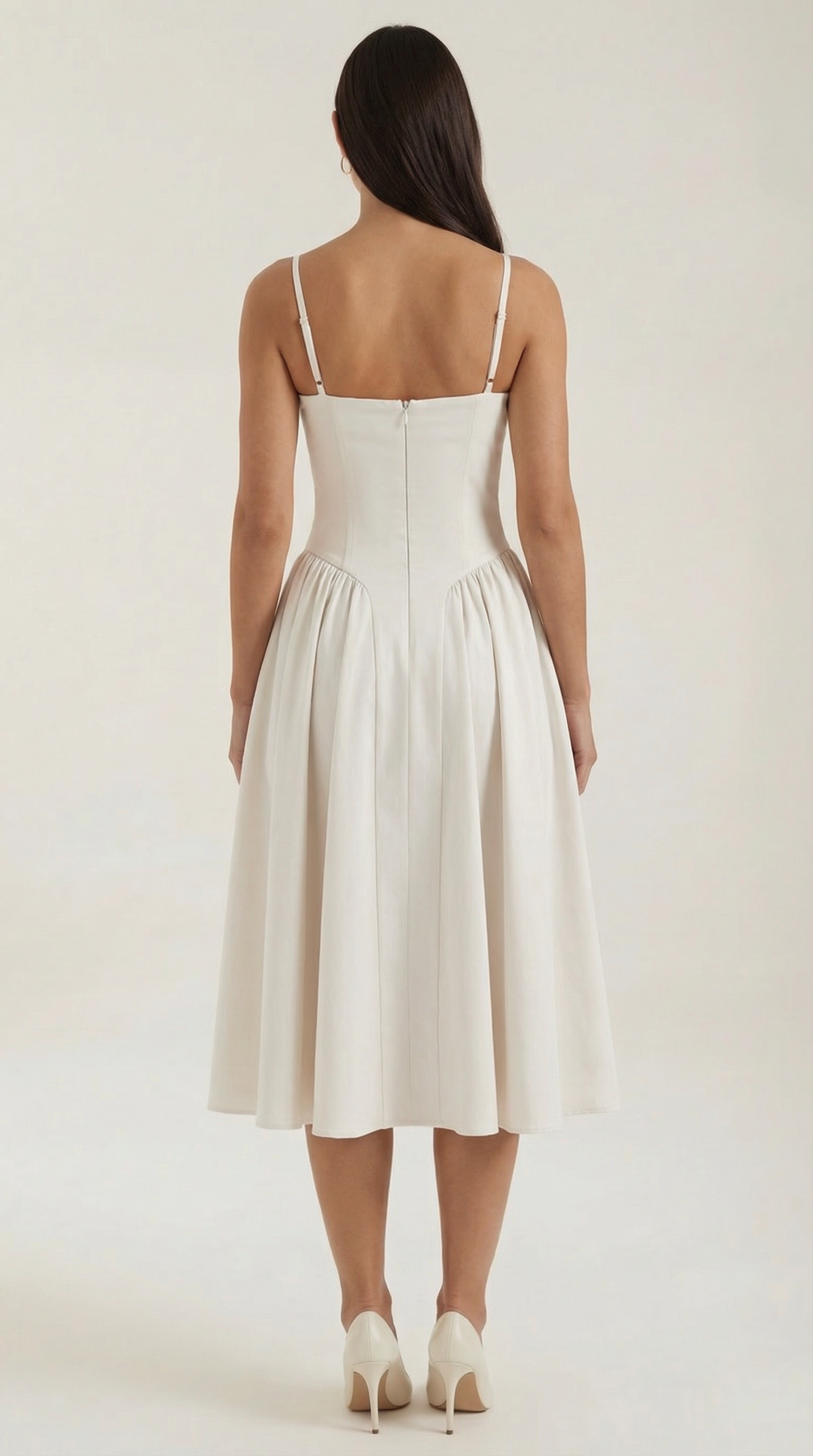 Corset Midi Dress in Elegant Fabric - Perfect for Formal Events and Special Occasions