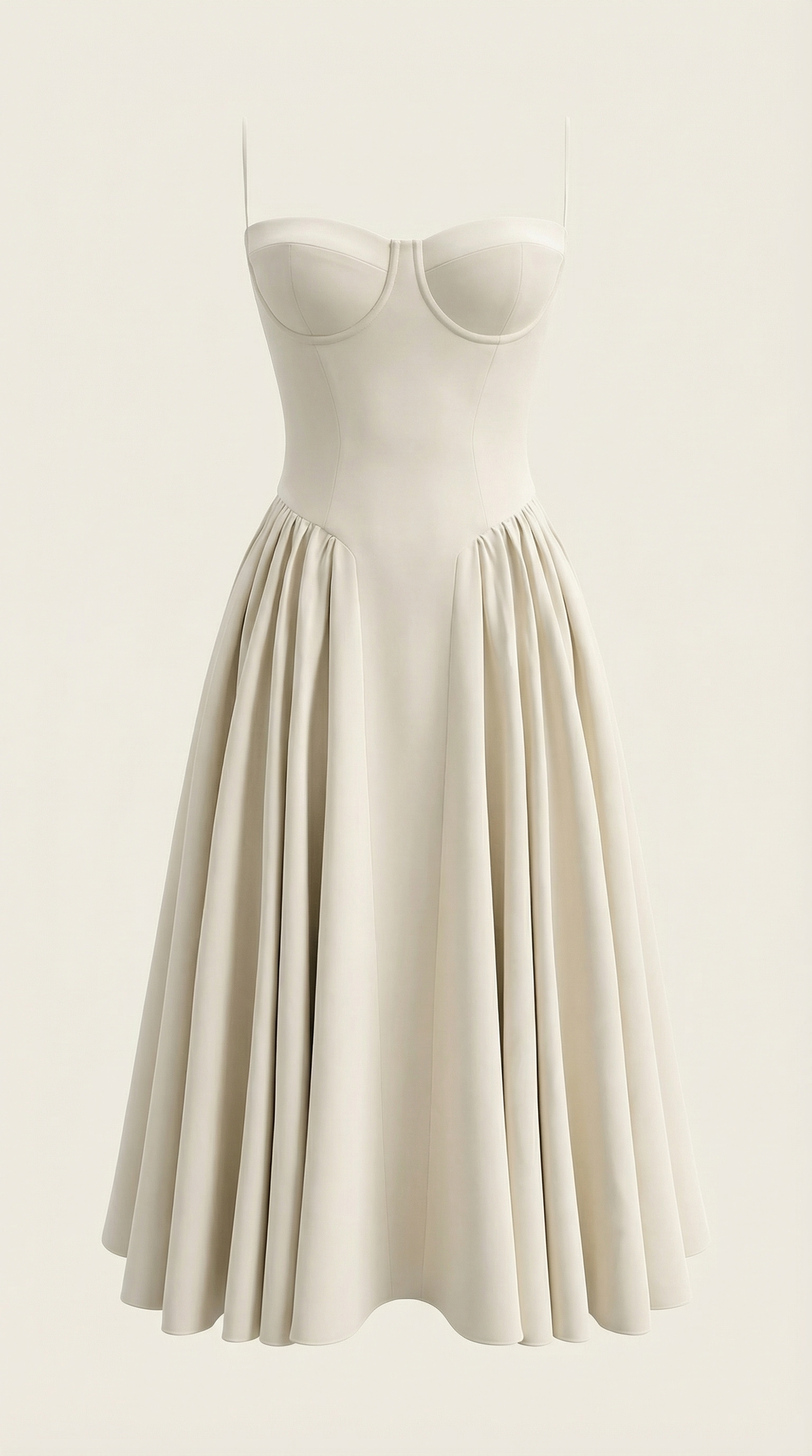 Corset Midi Dress in Elegant Fabric - Perfect for Formal Events and Special Occasions