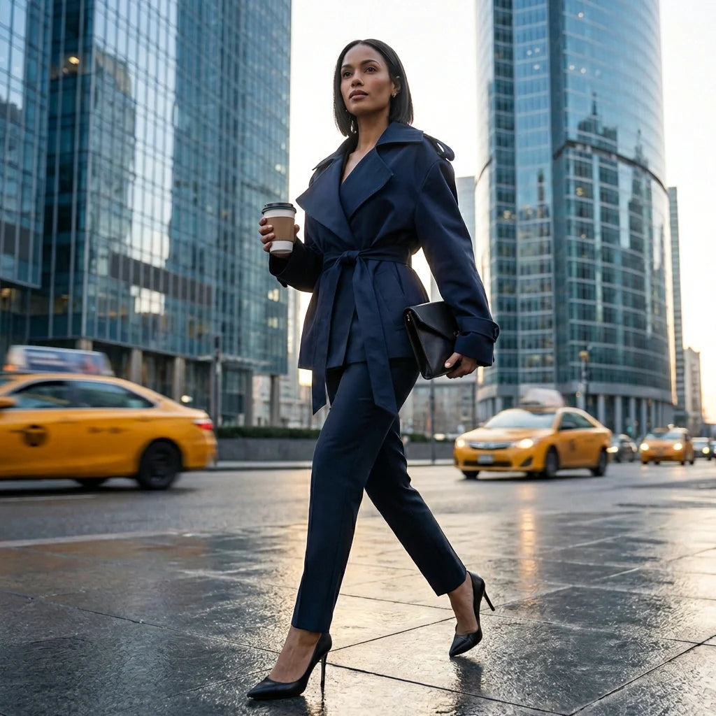 Varelle - Structured Belted Short Trench Coat